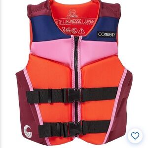 Connelly - Kids Youth V-Back Life Vest - Purple / Red